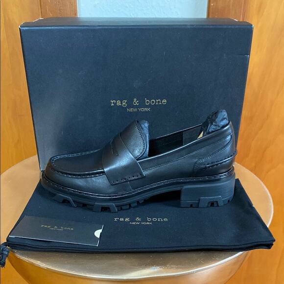 rag & bone | NIB New in Box Never Worn - Black Shiloh Loafer - 9 - Picture 1 of 9